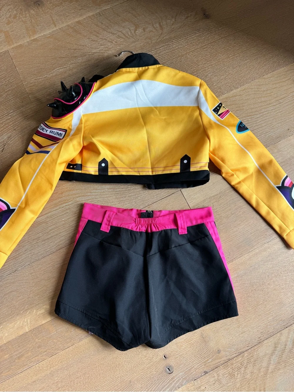 Rumi Yellow & Black Demon Hunters Costume- Jacket and Shorts Set- Size 8-10